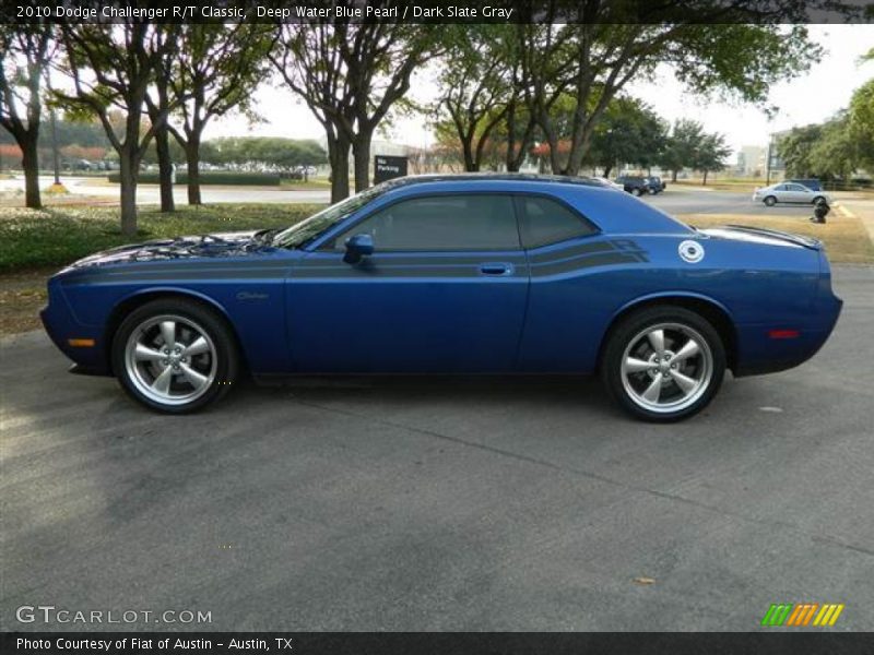 Deep Water Blue Pearl / Dark Slate Gray 2010 Dodge Challenger R/T Classic