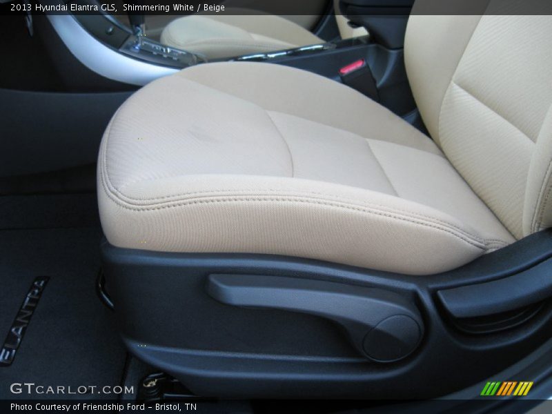 Shimmering White / Beige 2013 Hyundai Elantra GLS