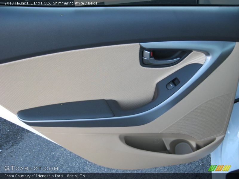 Shimmering White / Beige 2013 Hyundai Elantra GLS