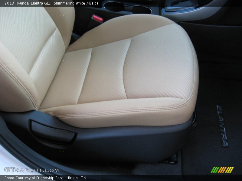 Shimmering White / Beige 2013 Hyundai Elantra GLS
