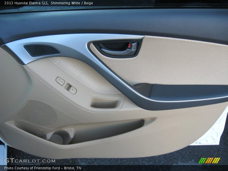 Shimmering White / Beige 2013 Hyundai Elantra GLS