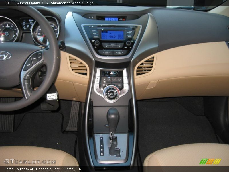 Shimmering White / Beige 2013 Hyundai Elantra GLS