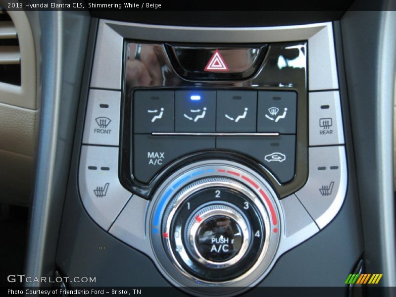 Shimmering White / Beige 2013 Hyundai Elantra GLS