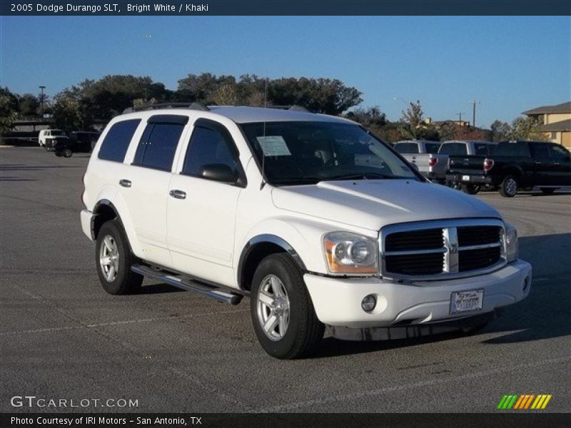 Bright White / Khaki 2005 Dodge Durango SLT