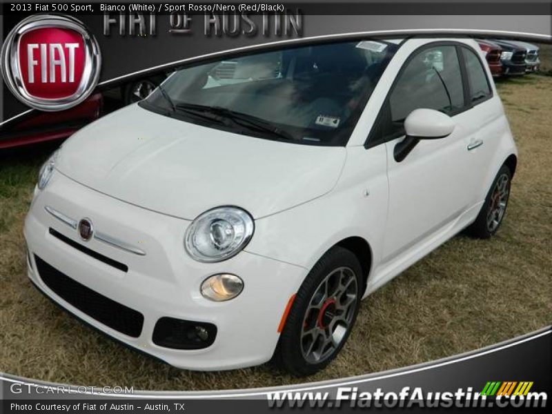 Bianco (White) / Sport Rosso/Nero (Red/Black) 2013 Fiat 500 Sport