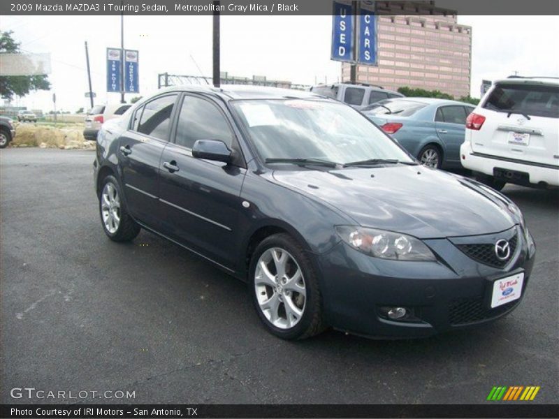 Metropolitan Gray Mica / Black 2009 Mazda MAZDA3 i Touring Sedan
