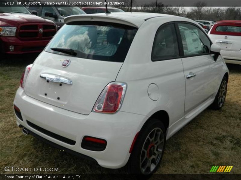 Bianco (White) / Sport Rosso/Nero (Red/Black) 2013 Fiat 500 Sport