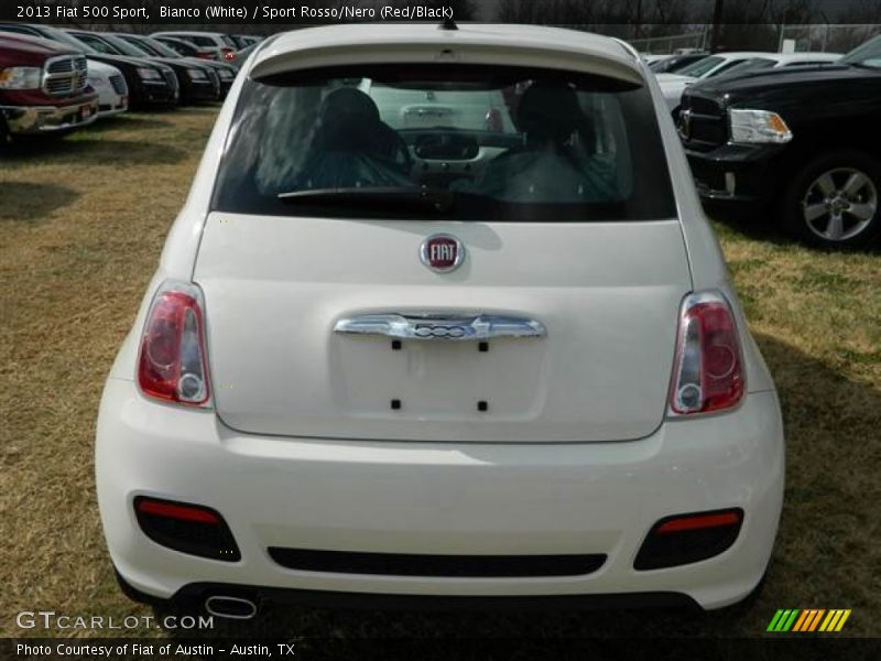 Bianco (White) / Sport Rosso/Nero (Red/Black) 2013 Fiat 500 Sport