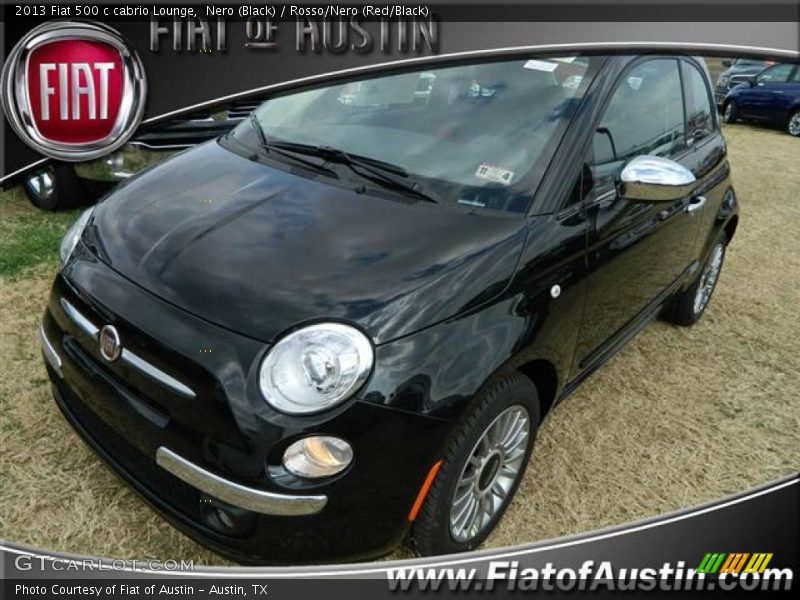 Nero (Black) / Rosso/Nero (Red/Black) 2013 Fiat 500 c cabrio Lounge