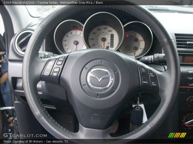 Metropolitan Gray Mica / Black 2009 Mazda MAZDA3 i Touring Sedan