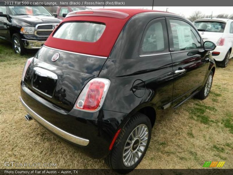 Nero (Black) / Rosso/Nero (Red/Black) 2013 Fiat 500 c cabrio Lounge