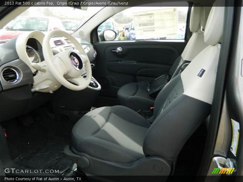  2013 500 c cabrio Pop Grigio/Avorio (Gray/Ivory) Interior