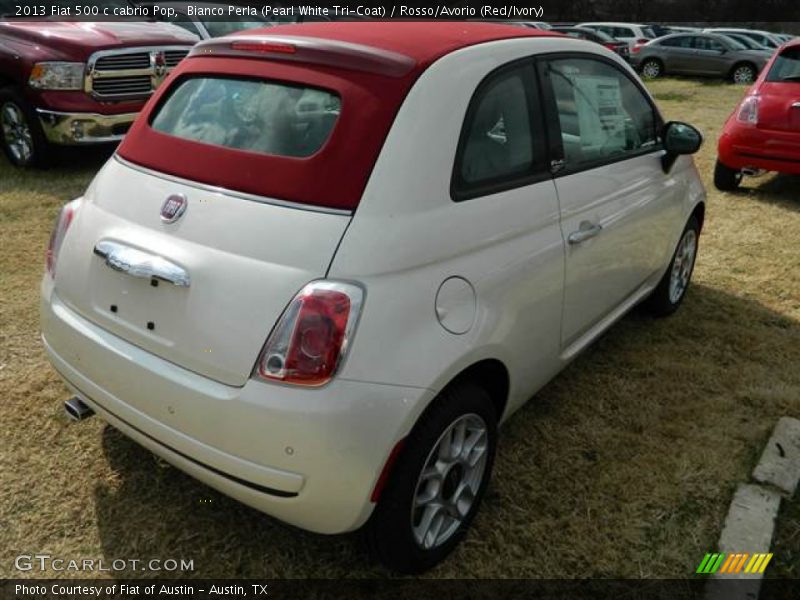  2013 500 c cabrio Pop Bianco Perla (Pearl White Tri-Coat)