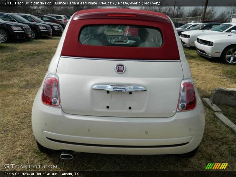  2013 500 c cabrio Pop Bianco Perla (Pearl White Tri-Coat)