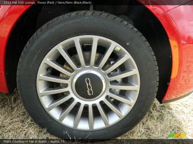 Rosso (Red) / Nero/Nero (Black/Black) 2013 Fiat 500 Lounge