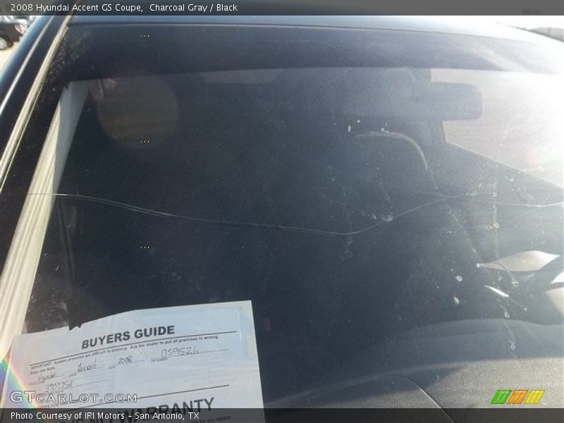 Charcoal Gray / Black 2008 Hyundai Accent GS Coupe