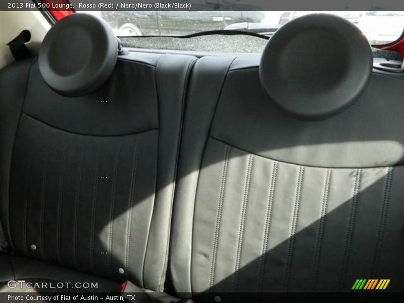 Rosso (Red) / Nero/Nero (Black/Black) 2013 Fiat 500 Lounge