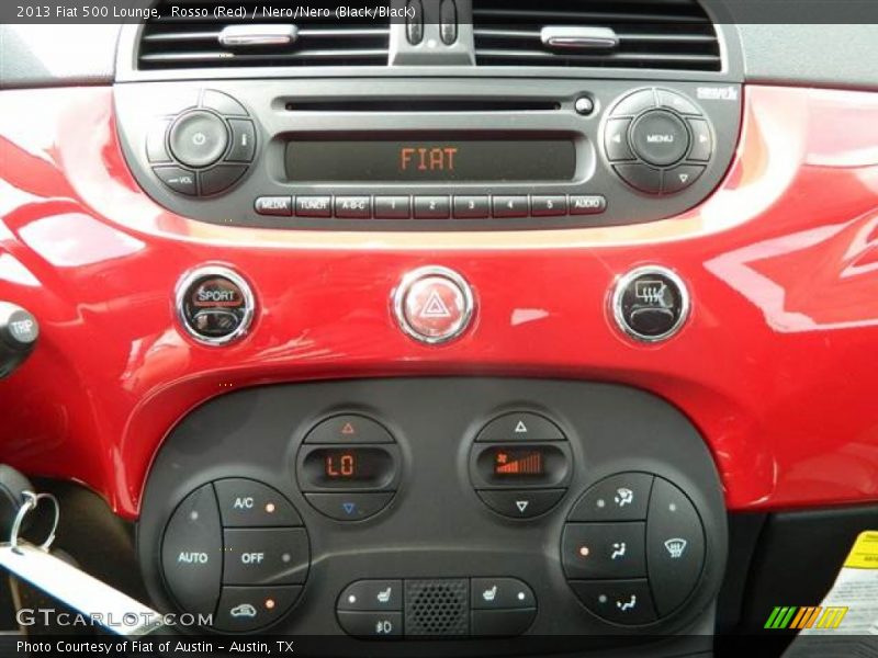 Rosso (Red) / Nero/Nero (Black/Black) 2013 Fiat 500 Lounge