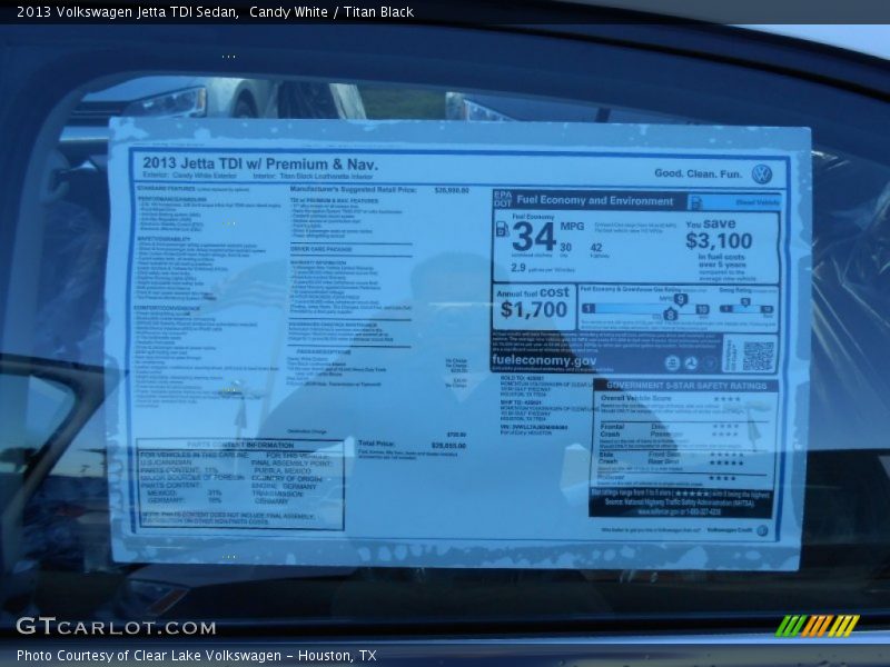 Candy White / Titan Black 2013 Volkswagen Jetta TDI Sedan