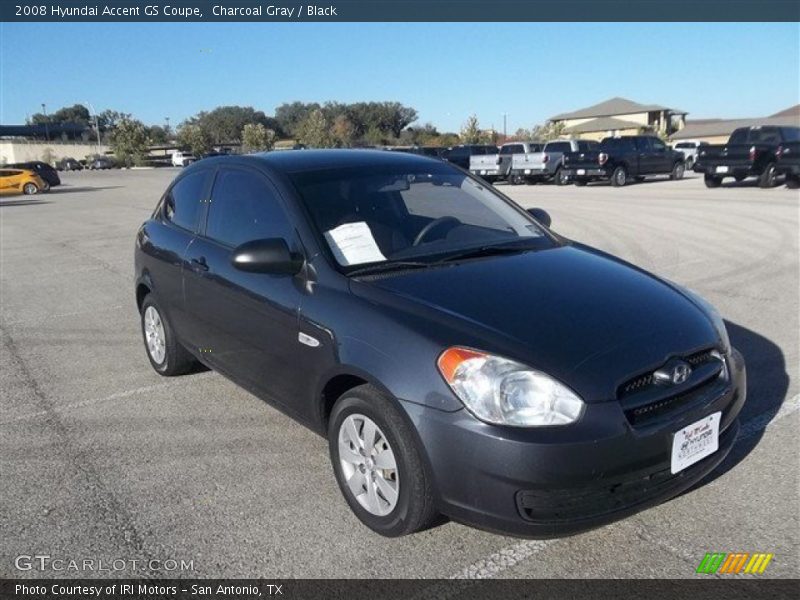 Charcoal Gray / Black 2008 Hyundai Accent GS Coupe