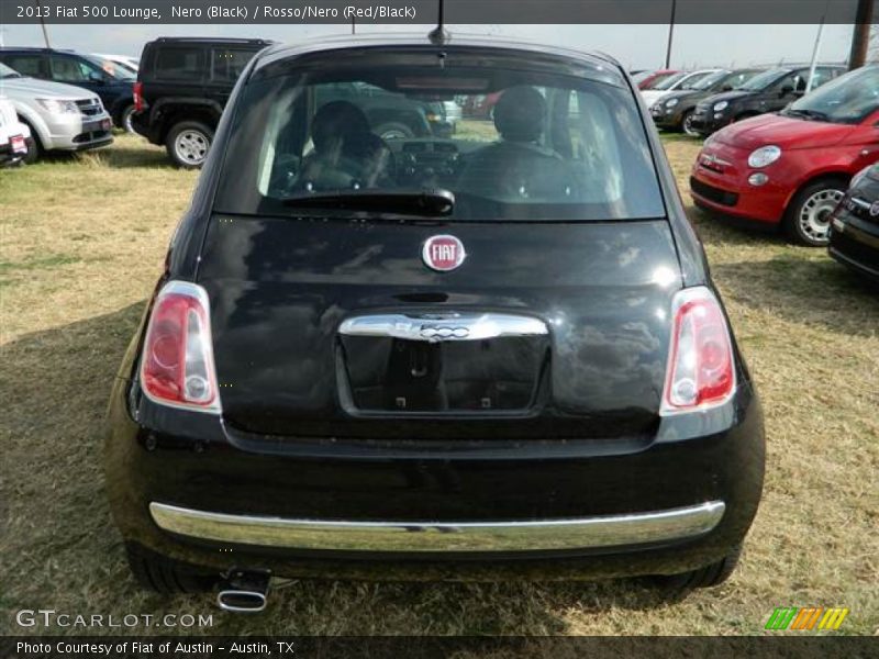 Nero (Black) / Rosso/Nero (Red/Black) 2013 Fiat 500 Lounge