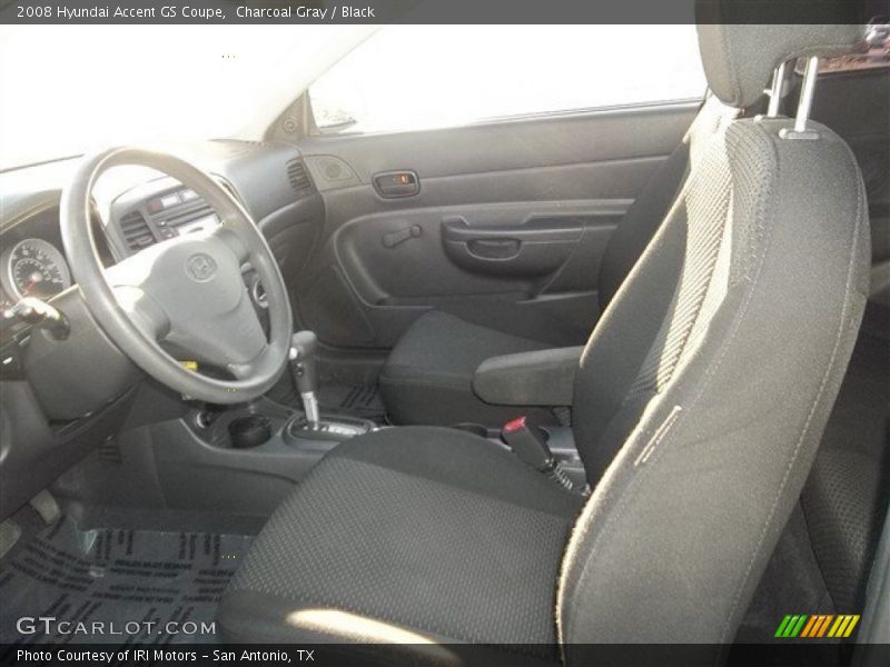 Charcoal Gray / Black 2008 Hyundai Accent GS Coupe