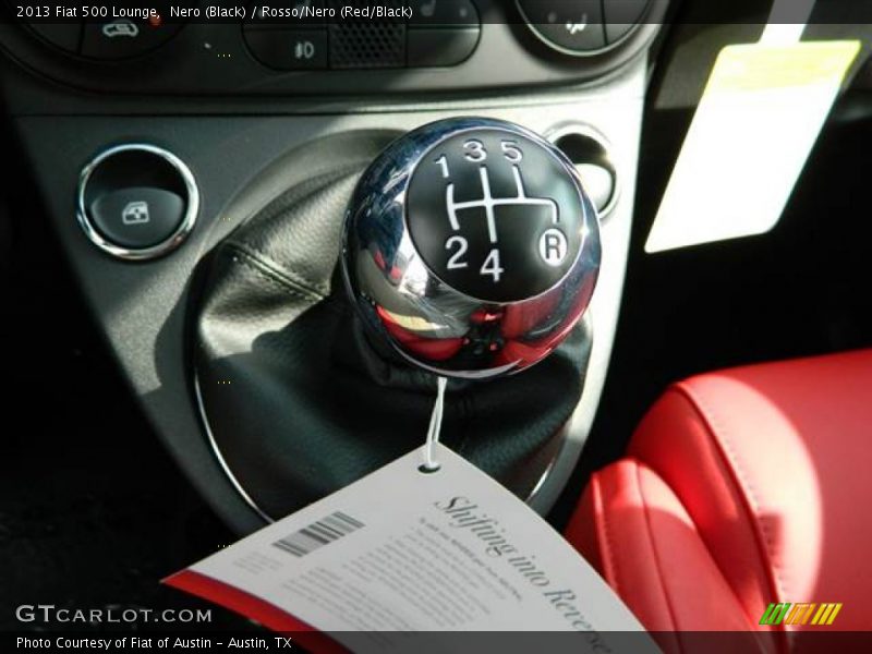 Nero (Black) / Rosso/Nero (Red/Black) 2013 Fiat 500 Lounge