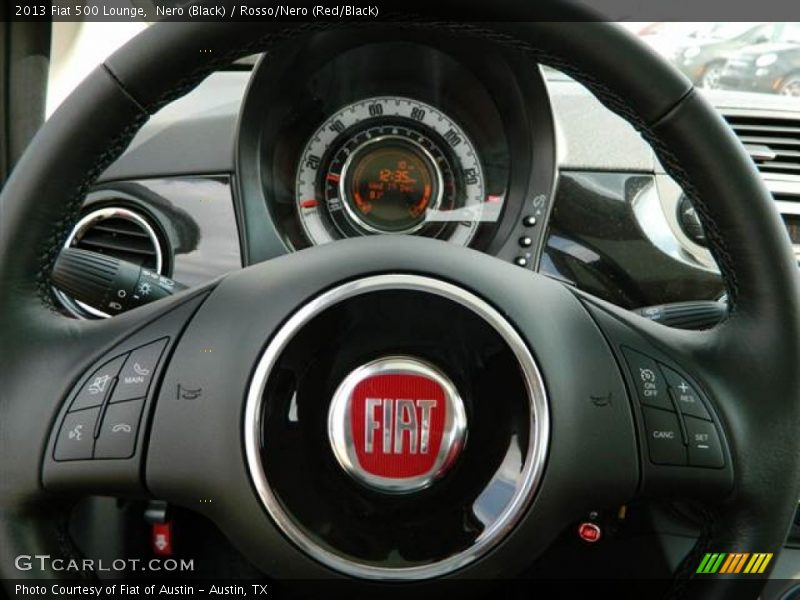 Nero (Black) / Rosso/Nero (Red/Black) 2013 Fiat 500 Lounge