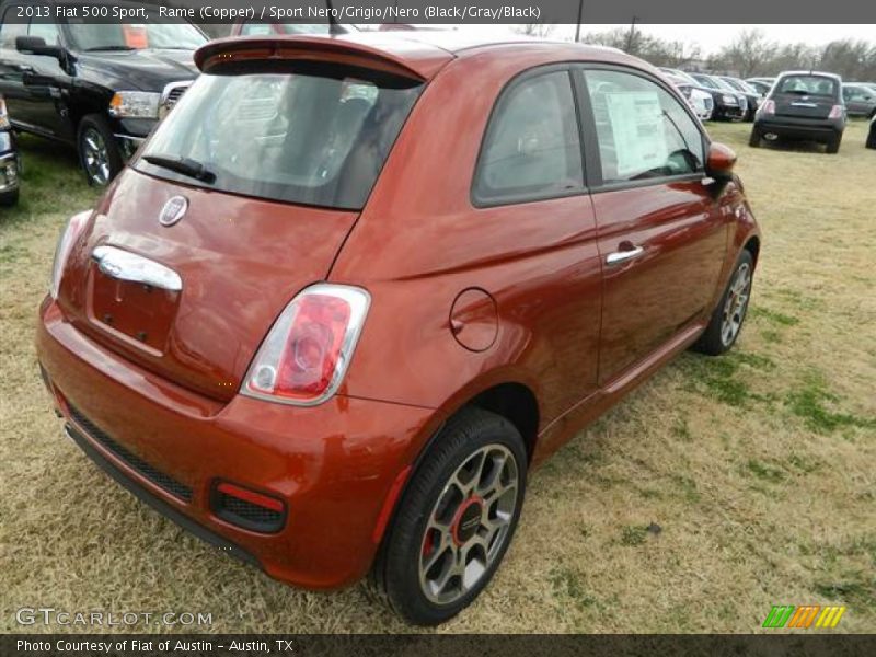 Rame (Copper) / Sport Nero/Grigio/Nero (Black/Gray/Black) 2013 Fiat 500 Sport