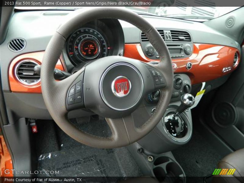 Rame (Copper) / Sport Nero/Grigio/Nero (Black/Gray/Black) 2013 Fiat 500 Sport