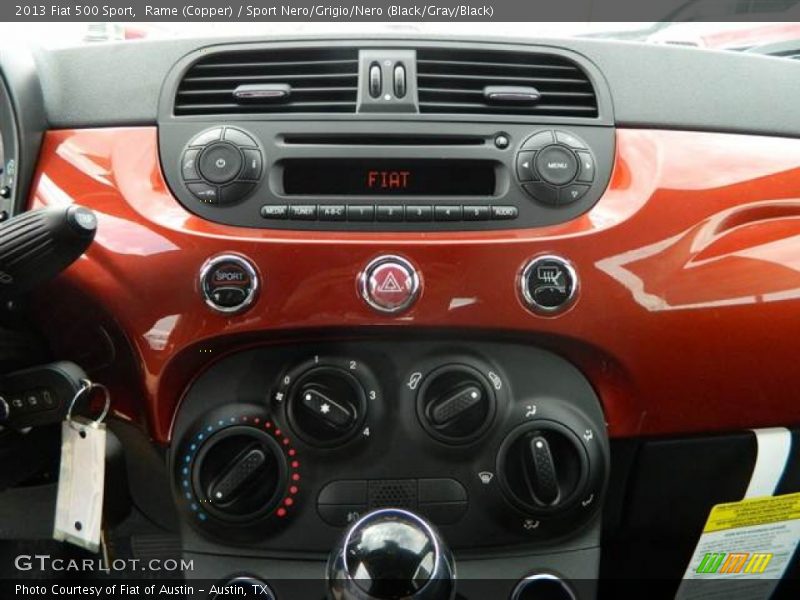 Rame (Copper) / Sport Nero/Grigio/Nero (Black/Gray/Black) 2013 Fiat 500 Sport