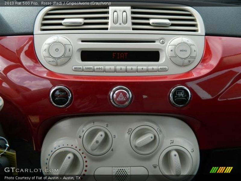 Rosso (Red) / Grigio/Avorio (Gray/Ivory) 2013 Fiat 500 Pop