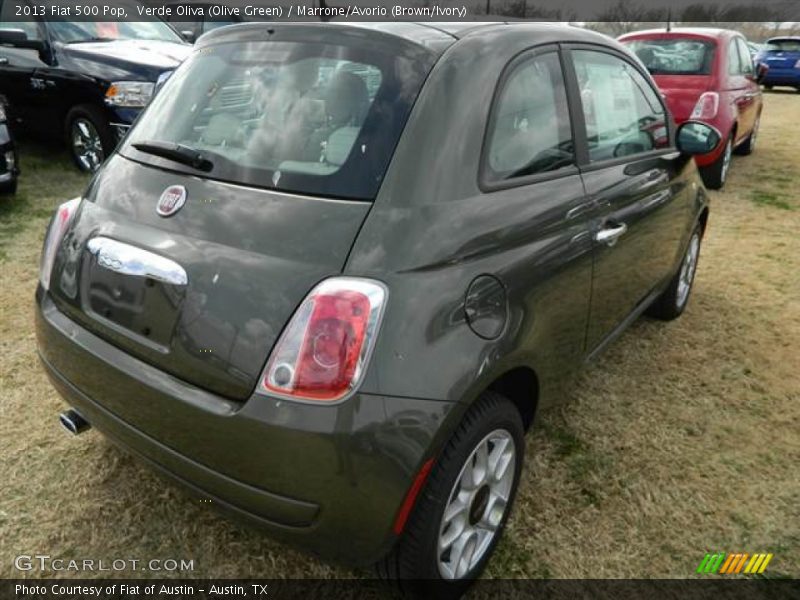 Verde Oliva (Olive Green) / Marrone/Avorio (Brown/Ivory) 2013 Fiat 500 Pop