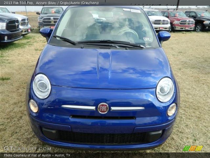 Azzuro (Blue) / Grigio/Avorio (Gray/Ivory) 2013 Fiat 500 Pop