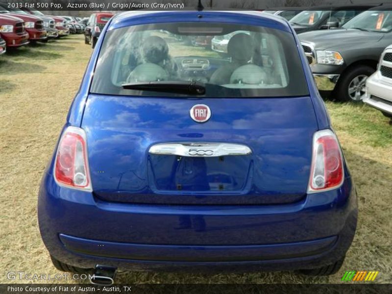 Azzuro (Blue) / Grigio/Avorio (Gray/Ivory) 2013 Fiat 500 Pop