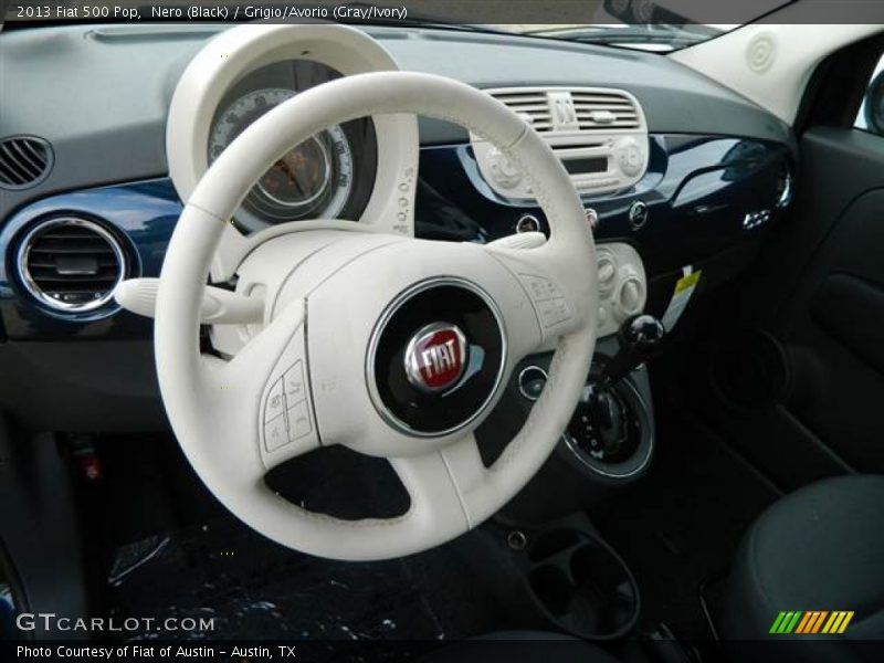 Nero (Black) / Grigio/Avorio (Gray/Ivory) 2013 Fiat 500 Pop