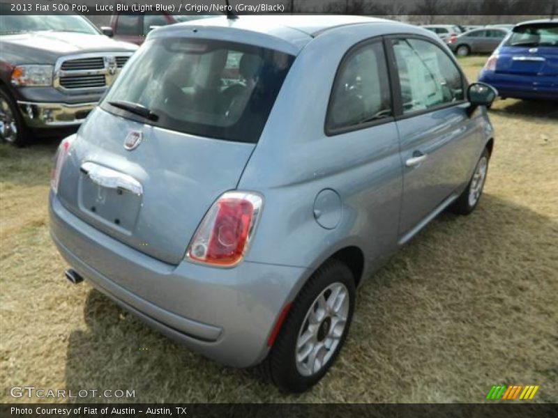 Luce Blu (Light Blue) / Grigio/Nero (Gray/Black) 2013 Fiat 500 Pop