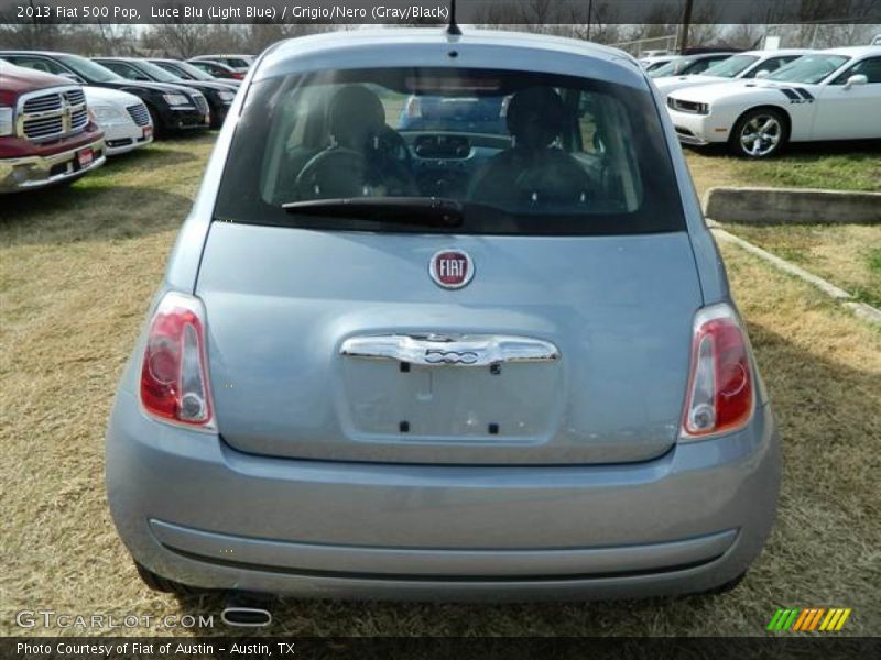 Luce Blu (Light Blue) / Grigio/Nero (Gray/Black) 2013 Fiat 500 Pop