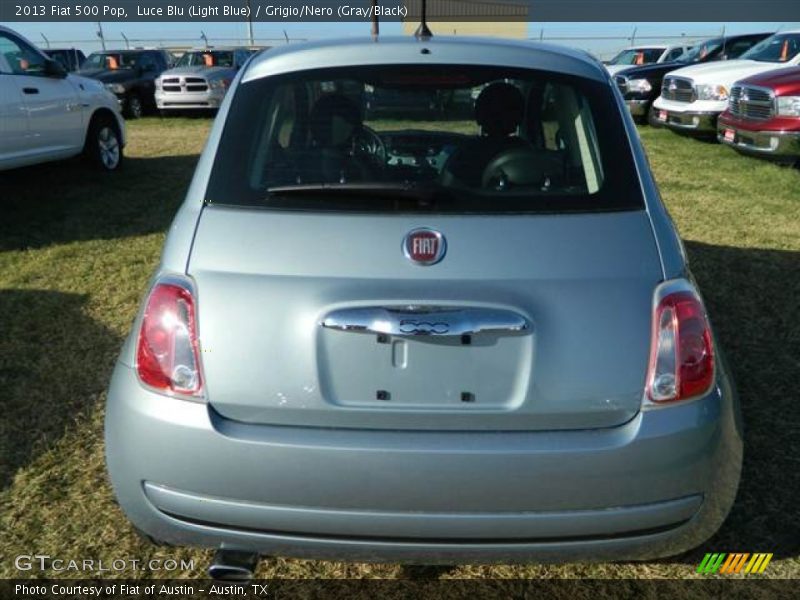 Luce Blu (Light Blue) / Grigio/Nero (Gray/Black) 2013 Fiat 500 Pop
