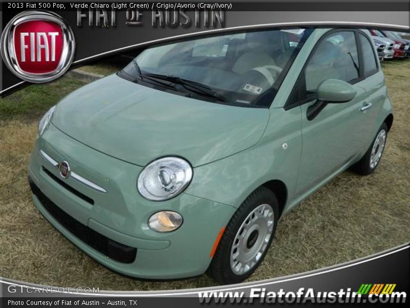 Verde Chiaro (Light Green) / Grigio/Avorio (Gray/Ivory) 2013 Fiat 500 Pop