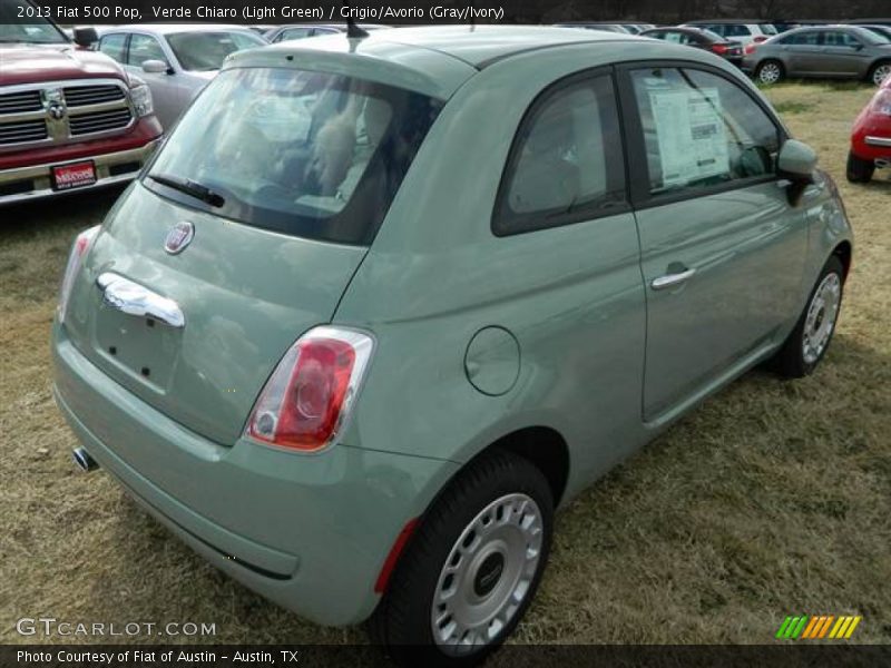 Verde Chiaro (Light Green) / Grigio/Avorio (Gray/Ivory) 2013 Fiat 500 Pop