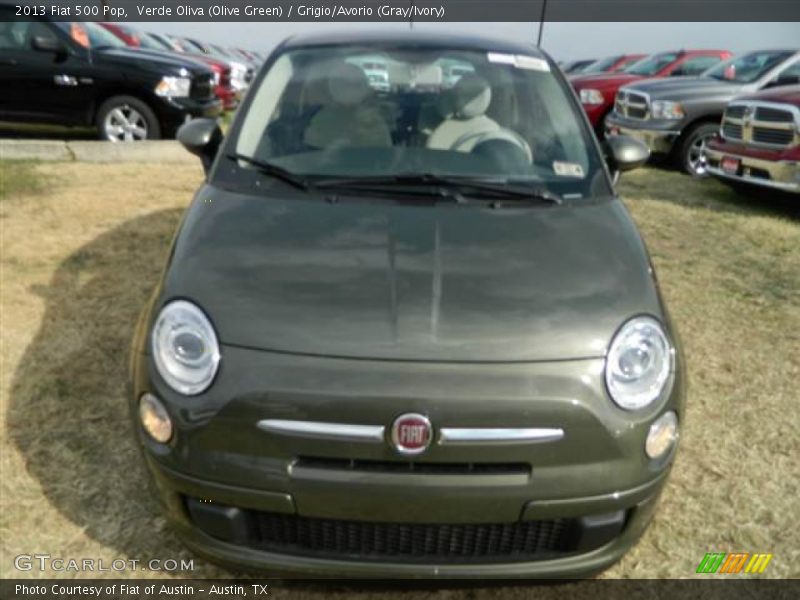 Verde Oliva (Olive Green) / Grigio/Avorio (Gray/Ivory) 2013 Fiat 500 Pop