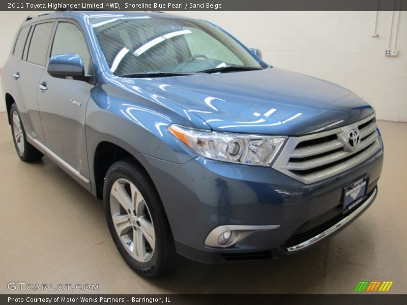 Shoreline Blue Pearl / Sand Beige 2011 Toyota Highlander Limited 4WD