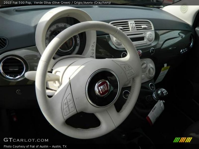 Verde Oliva (Olive Green) / Grigio/Avorio (Gray/Ivory) 2013 Fiat 500 Pop