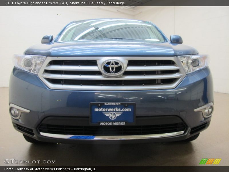 Shoreline Blue Pearl / Sand Beige 2011 Toyota Highlander Limited 4WD