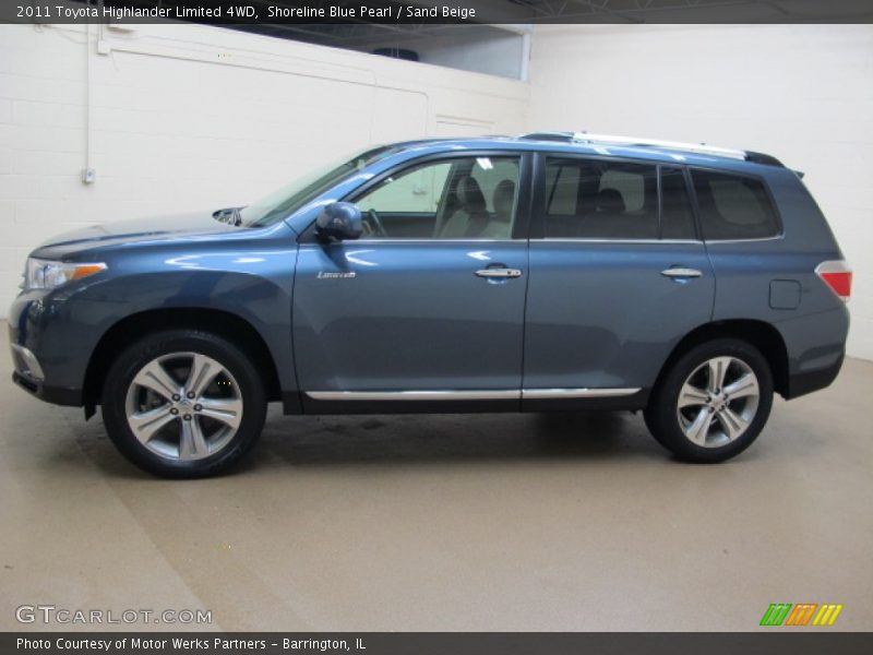 Shoreline Blue Pearl / Sand Beige 2011 Toyota Highlander Limited 4WD