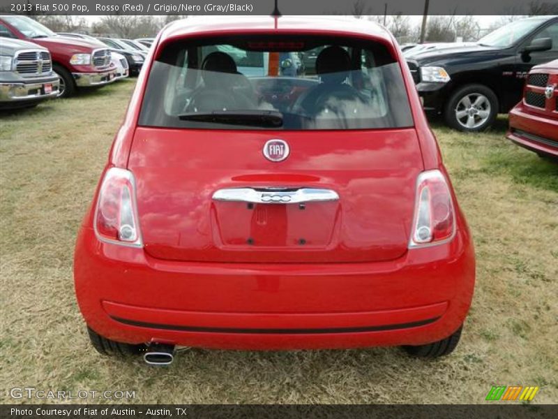 Rosso (Red) / Grigio/Nero (Gray/Black) 2013 Fiat 500 Pop