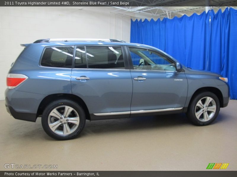 Shoreline Blue Pearl / Sand Beige 2011 Toyota Highlander Limited 4WD