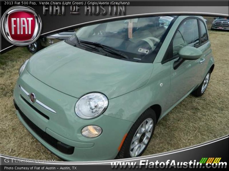Verde Chiaro (Light Green) / Grigio/Avorio (Gray/Ivory) 2013 Fiat 500 Pop