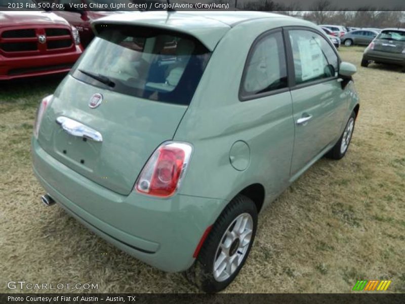Verde Chiaro (Light Green) / Grigio/Avorio (Gray/Ivory) 2013 Fiat 500 Pop